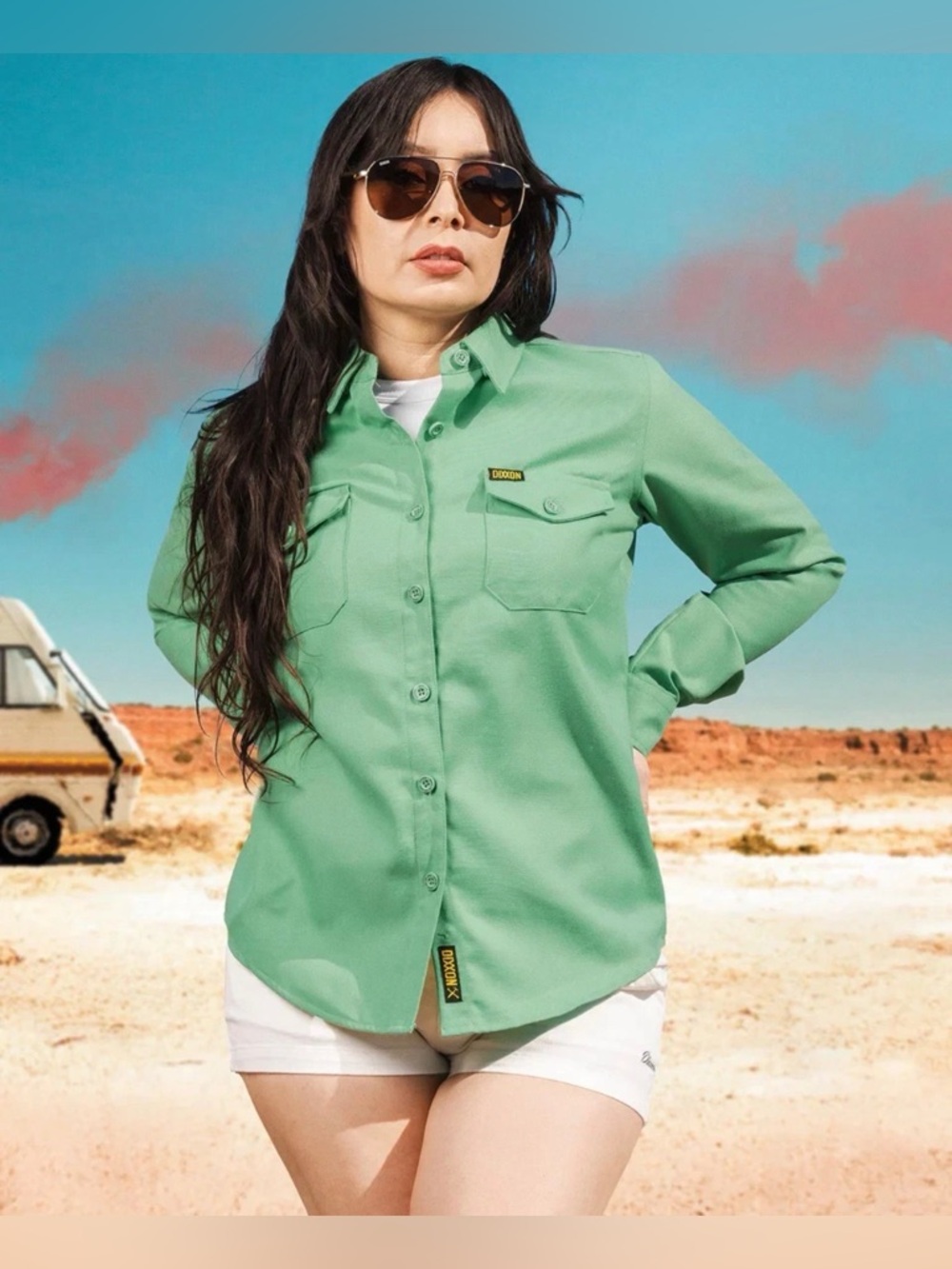 Dixxon Heisenberg Green Flannel Button Up Woman’s Medium